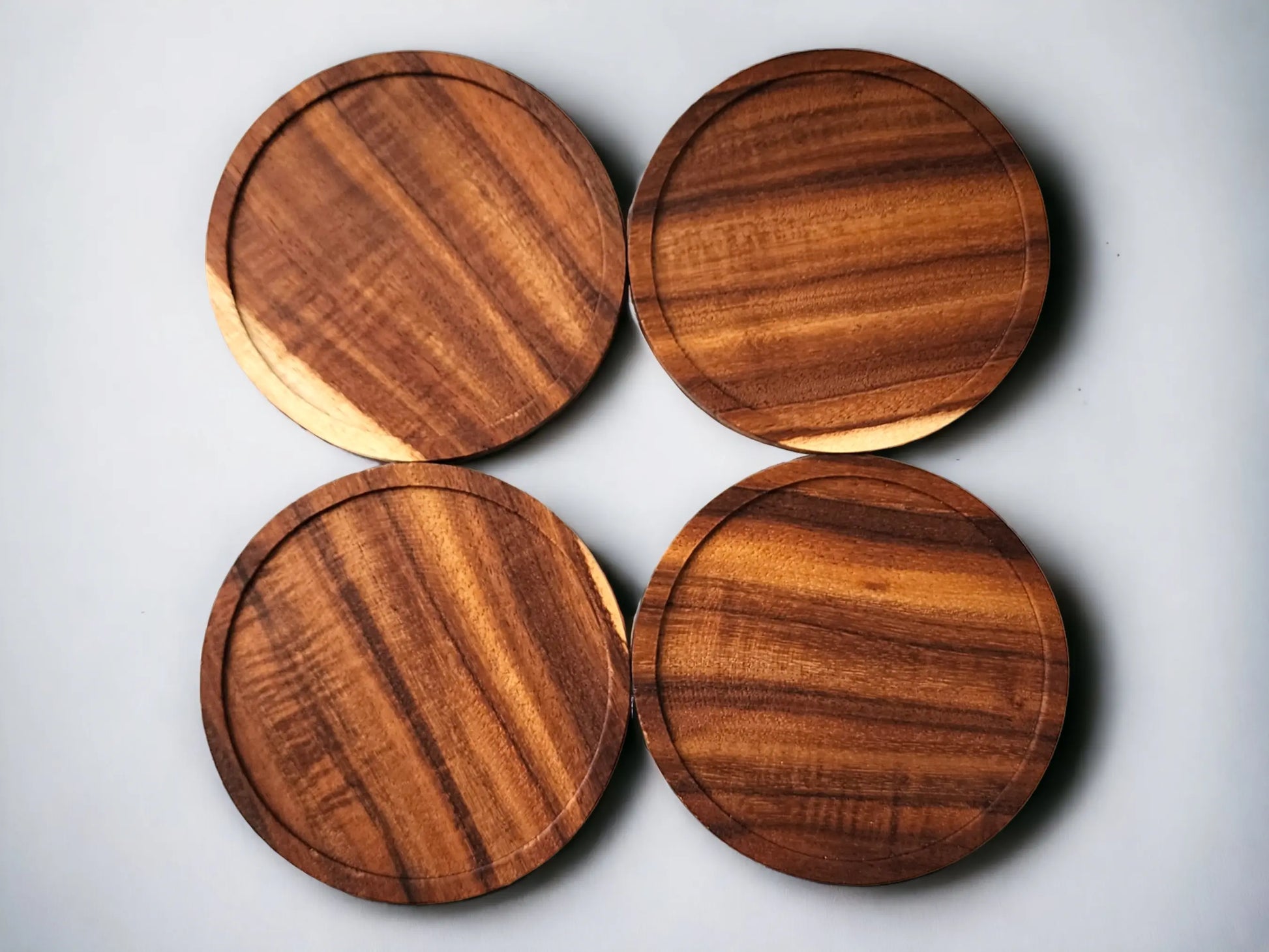 Natural Wood Coasters For Drinks  Rustic Custom Styles For Sale