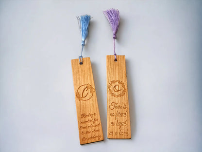 Monogrammed Wood Bookmark Luigi's Wood Shop