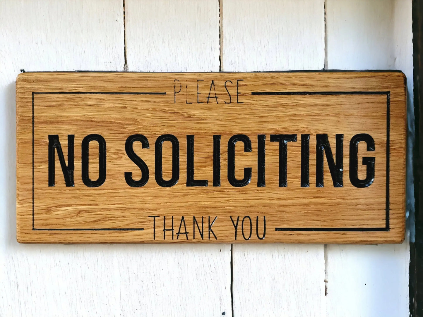 No Soliciting Sign, Handmade Painted Sign, Outdoor Sign, Wooden Wall Decor, Housewarming Present, Realtor Gift