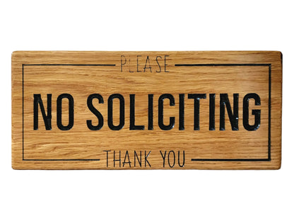 No Soliciting Sign, Handmade Painted Sign, Outdoor Sign, Wooden Wall Decor, Housewarming Present, Realtor Gift