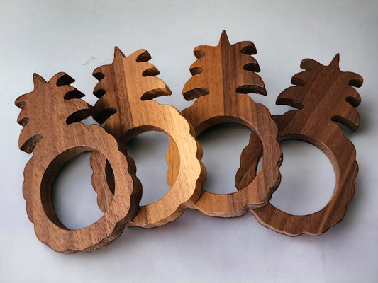 Walnut Napkin Rings Set Luigi's Wood Shop