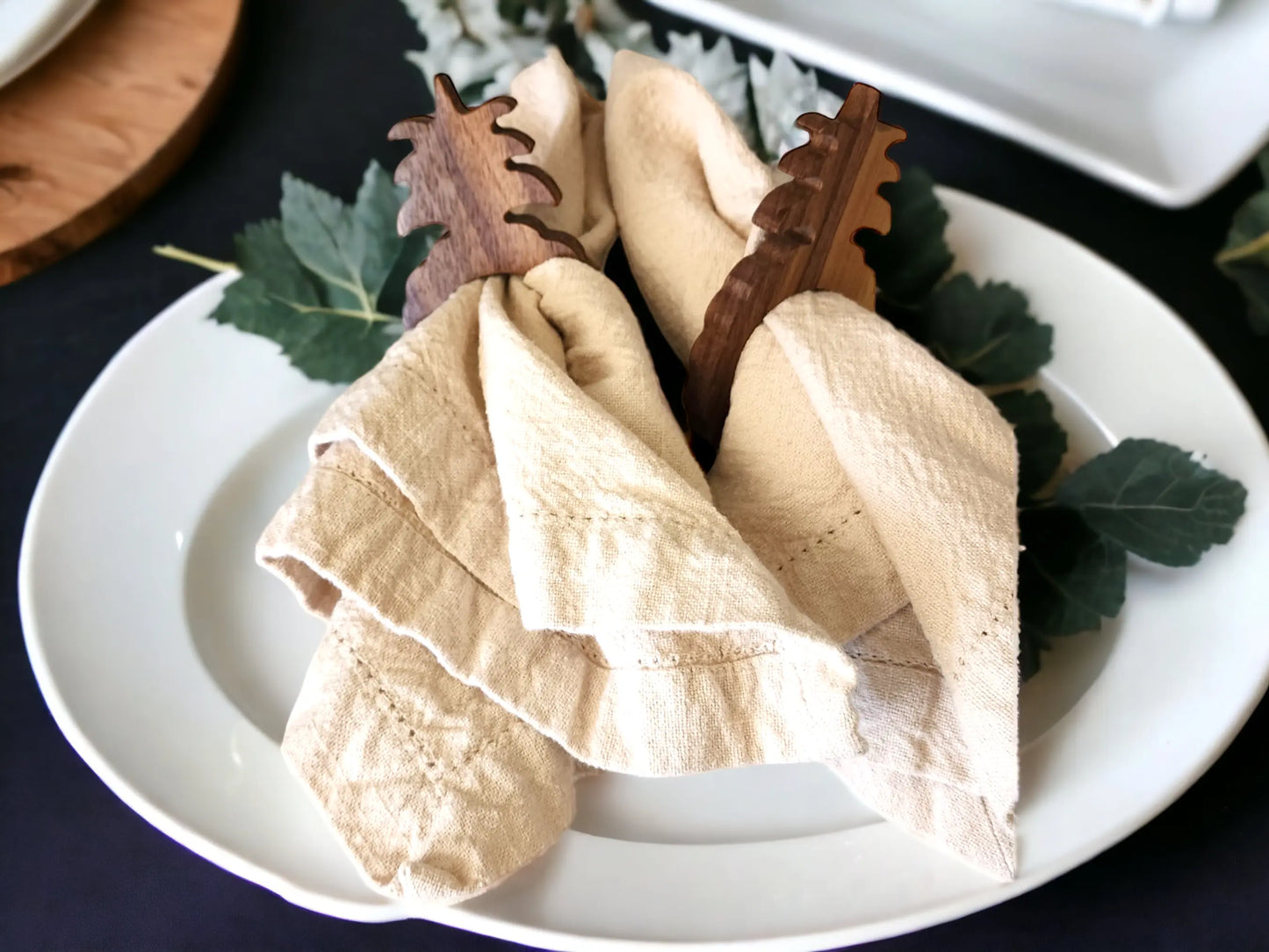 Walnut Napkin Rings Set Luigi's Wood Shop