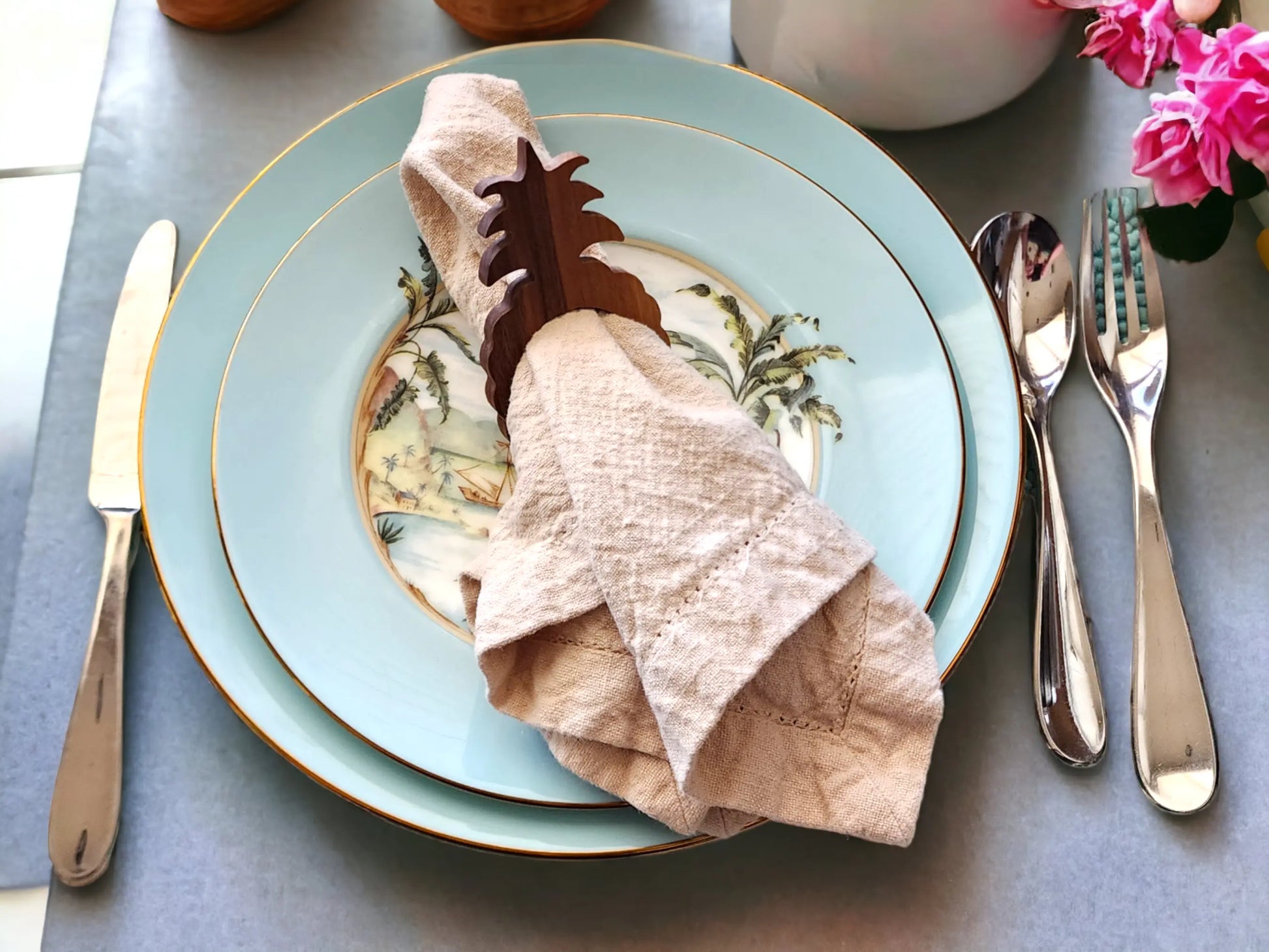 Walnut Napkin Rings Set Luigi's Wood Shop