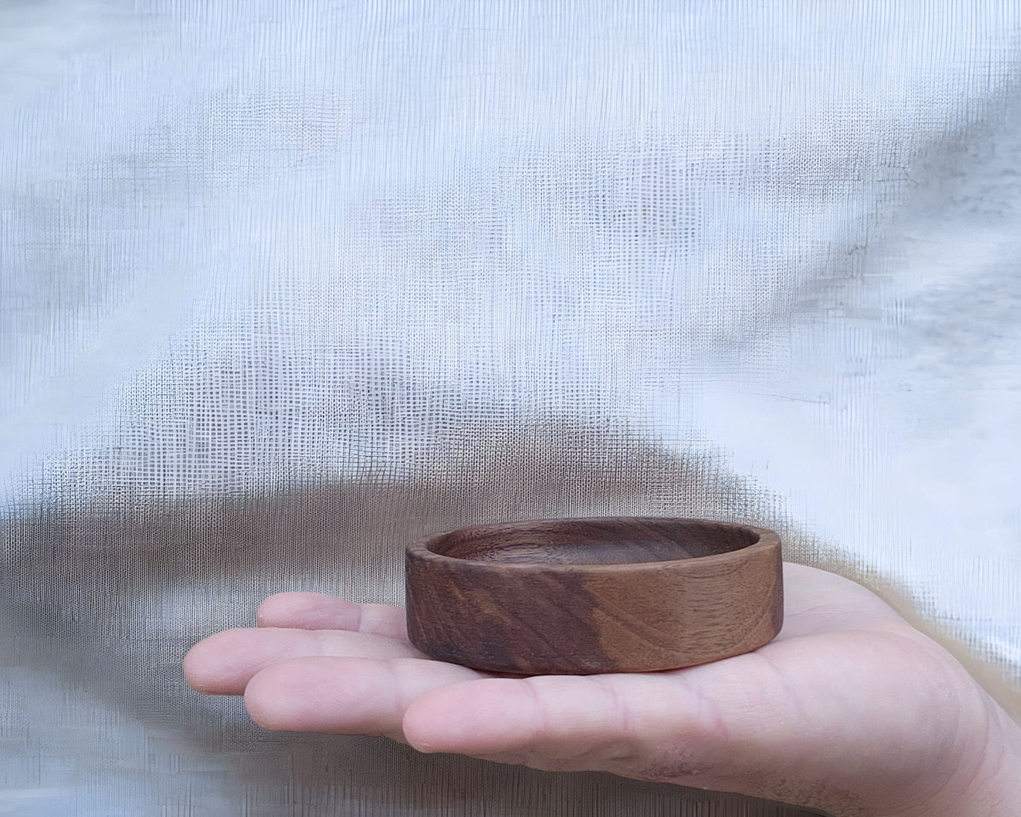 Custom Round Wood Ring Dish -