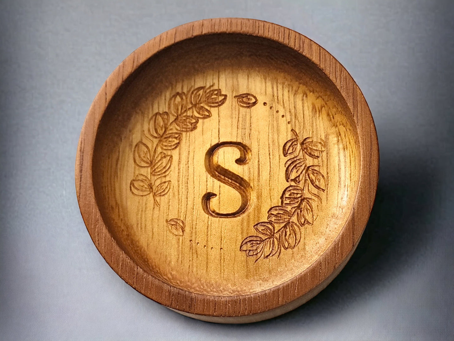 Custom Round Wood Ring Dish -