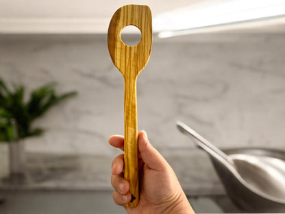 Olive Wood Risotto Spatula, Sustainable Cooking Utensil, Eco-Friendly Kitchen Tool, Handcrafted Stiring Stick