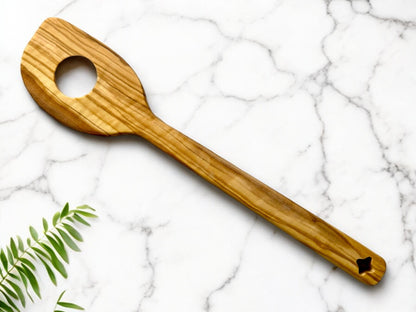 Olive Wood Risotto Spatula, Sustainable Cooking Utensil, Eco-Friendly Kitchen Tool, Handcrafted Stiring Stick