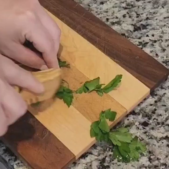 Olive Wood Herb Stripper, Leaf and Herb Knife