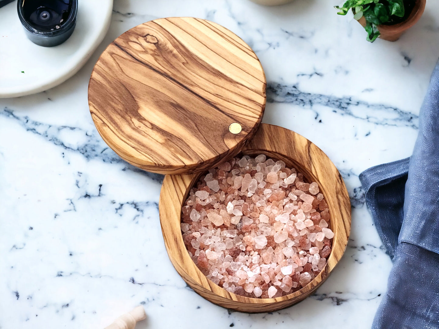 Olive Wood Salt Cellar -