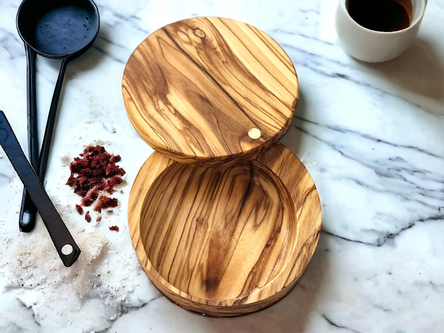 Olive Wood Salt Cellar -